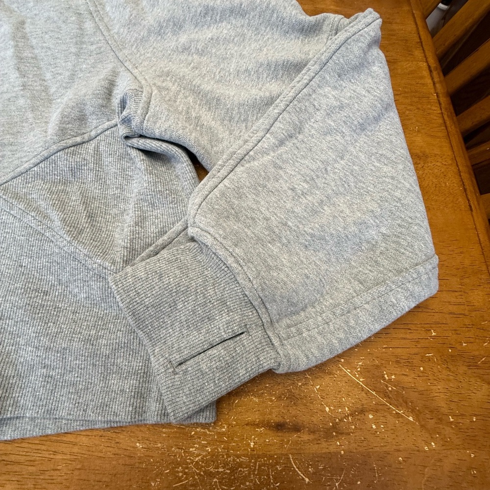 Lululemon Athletica Heathered Core Medium Gray Half-Zip Hoodie M/L - Picture 11 of 12
